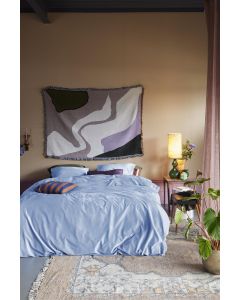 TENDER Middenblauw dekbedovertrek - AT HOME by beddinghouse