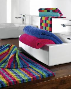  Cawö Lifestyle gestreepte katoenen badmat 7048 multi color 84