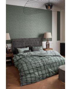 Riviera Maison Hawick dekbedovertrek flanel groen