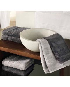 SALE - 1 set van 3 baddoeken 60 x 110 cm grafietkleur Noblesse 1001 iCawö