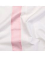 Dommelin Listra dekbedovertrek wit met roze accentstreep